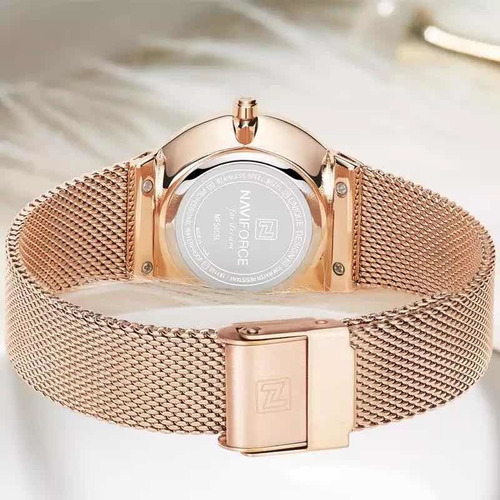 Reloj Para Dama A La Moda Acero Inoxidable Lujos