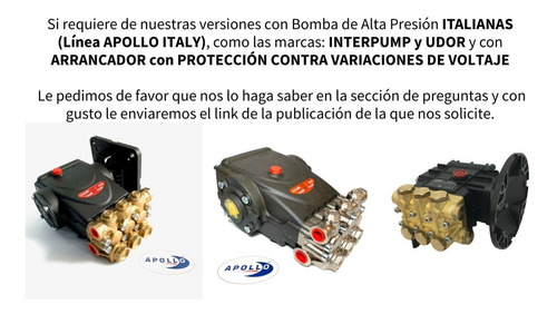 Imagen 4 de 9 de Hidrolavadora Industrial 5hp 3fases 2500psi Apollo Económica
