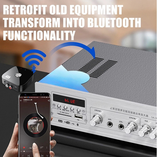 Receptor Audio Bluetooth 5.3 Profesional, Usb Rca Miniplug