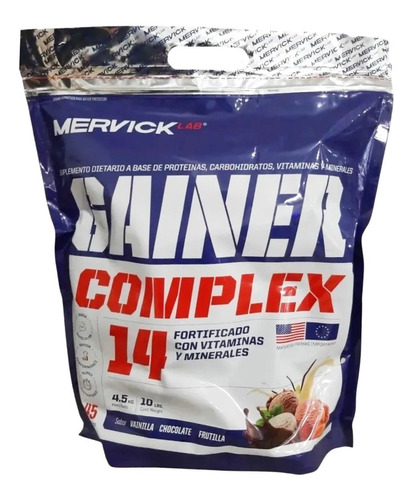 Gainer Complex 4.5 Kg Mervick Vitaminas Whey Carbos Amino