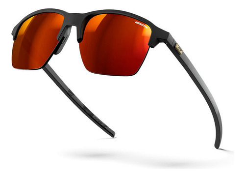 Lentes De Sol Julbo Crossline Reactiv 0-3 Running Trekking Color Negro Mate J5894423