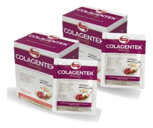 Kit 2x Colagentek Beauty 30 Sachês  Maça C/ Canela Vitafor