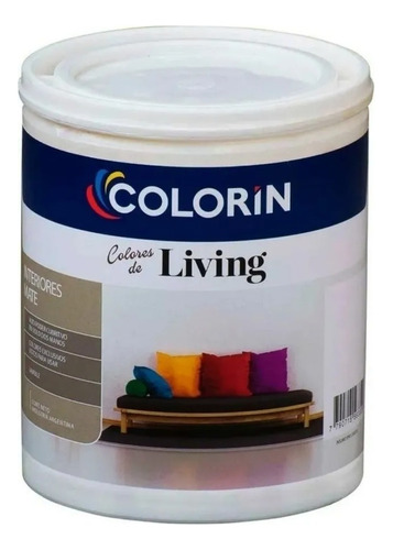 Colorin Living Interior Pintura Latex Lavable Mate 1 Litro Color Vainilla