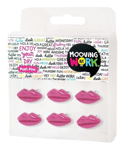 Chinche Mooving Push Pins X 9 Unidades Besos