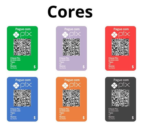 Placa Pix Display Suporte Mesa Qrcode Chave Pagamento Verde