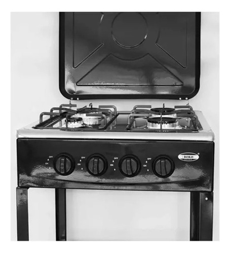 Cocina Encimera Gas 4 Quemadores Con Estantes