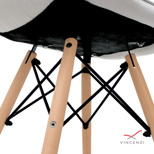 Pack 4 Sillas Comedor Eames York Blancas Negras Vincenzi