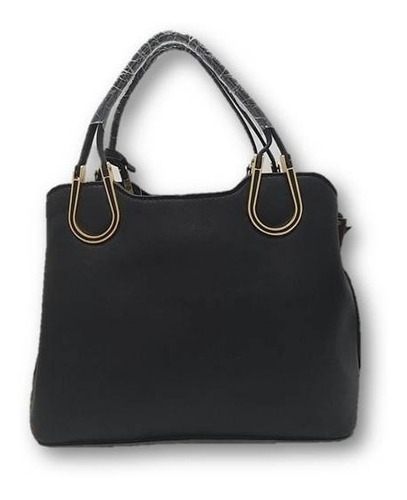 Imagen 2 de 5 de Bolso De Dama Cuadrado Con Correa Negro/beige Ve2mn99