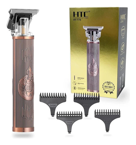 Trimmer Htc Barba Vintage At-178 Recargable 4 Peines