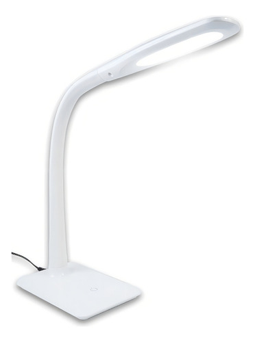 Lampara Escritorio Led Candil Velador Flip Dimerizable 7w Estructura Negro Pantalla Blanco Negro Negro