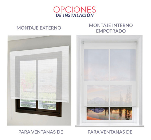 Cortina Roller Sunscreen 255x200 Cm Coversun Traslucida Sunscreen Mesh 6% / 10% Blanco, Facil Instalacion, Tela Pvc Resistente, Soportes Metalicos, 255 Ancho X 200 Alto Blanco