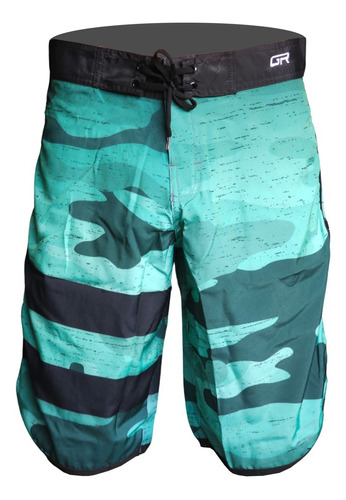 Bermuda Shorts Surf Tactel Grigo Collection Praia Piscina