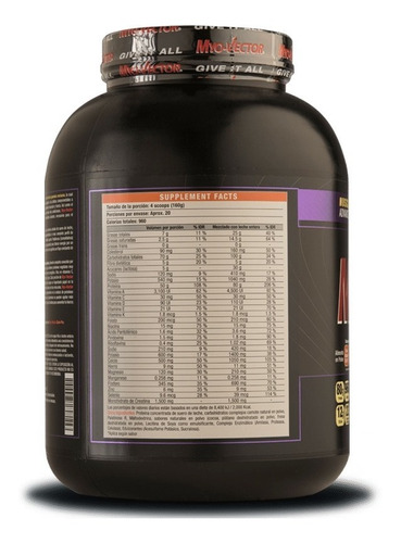 Proteina Myovector Gain Pro Ganadora De Peso 3.2kg 7 Lb Sabor Chocolate Intenso
