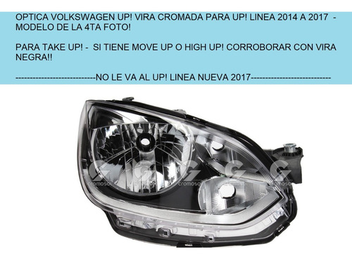 Optica Vw Up! 2014 2015 2016 2017 Vira Cromada
