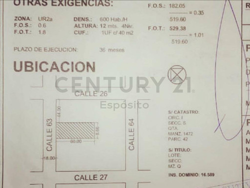 Imagen 4 de 4 de Lote Para Desarrolladores. Permiso De Construcción Otorgado Y Derechos Pagos.