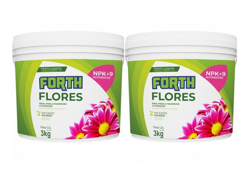 Fertilizante Adubo Forth Flores 2 X 3kg Rosa Do Deserto Etc