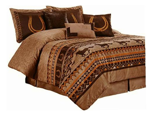 Chezmoi Collection Sedona Juego De Ropa De Cama 7 Piezas