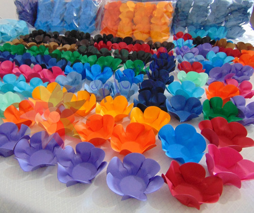 Imagem 6 de 9 de 800 Forminhas Doces Finos Flor Papel Casamento
