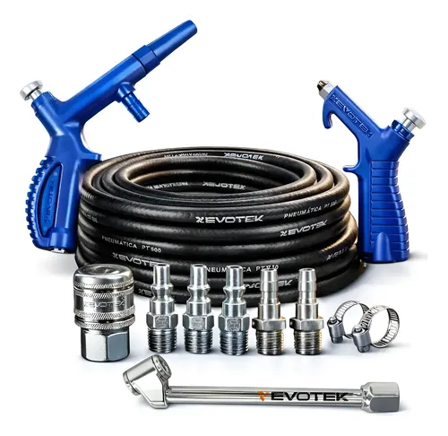 Kit Mangueira Compressor De Ar 1/4 Com Bico Encher Pneu Schw - R$ 123,09