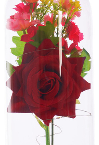 Rosa Flores Artificiales Flor De Rosa En Vidrio Y Rosa Para
