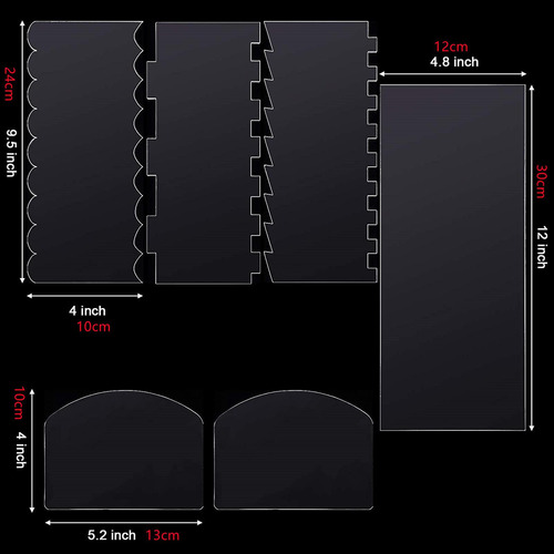 6x Más Suave De Pastel De Acrílico Transparente,