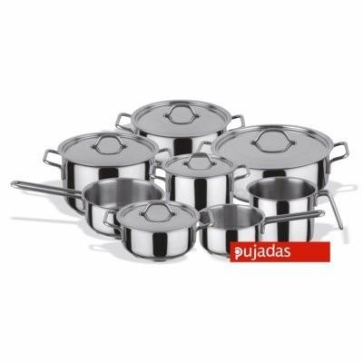 Juego Bateria Cocina 8 Piezas Acero Inox Española Pujadas Ki