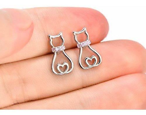 Imagen 3 de 9 de Collar Llamador Pendientes De Botón De Gato Para Mujeres Ni
