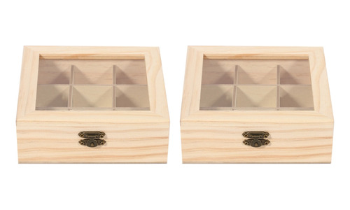 2 Bolsas De Té De Madera Para Organizar Joyas, Caja De Almac