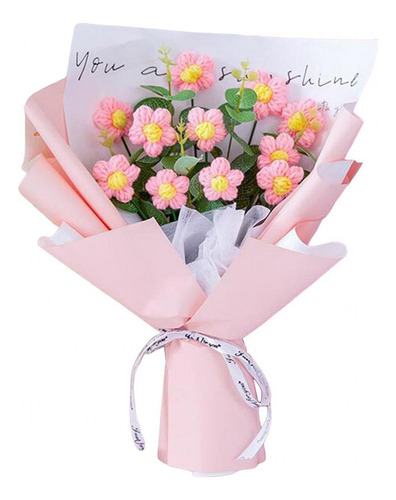 Ramo De Flores De Ganchillo Flores Artificiales Ramo Tejido
