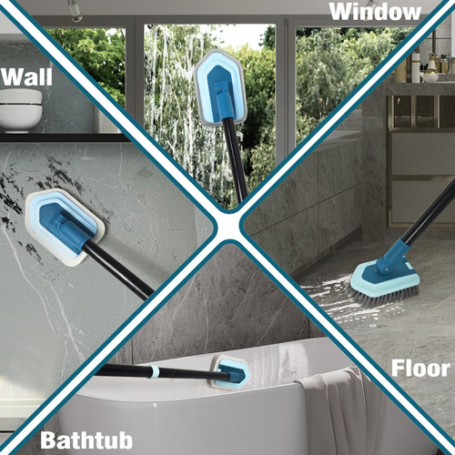 Jehonn 4 En 1 Extensible Cepillo De Limpieza Para Baño+pisos