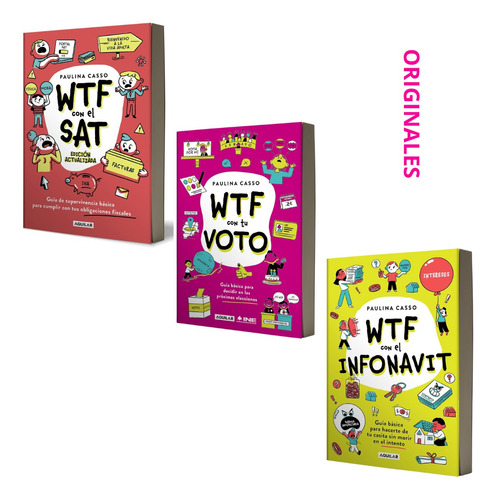 Wtf Con El Sat /infonavit /voto: Paquete 3 Pz, De Paulina Casso. Wtf, Vol. 1-2-3. Editorial Penguin Random House Grupo Editorial, Tapa Blanda, Edición 2023 En Español, 2023