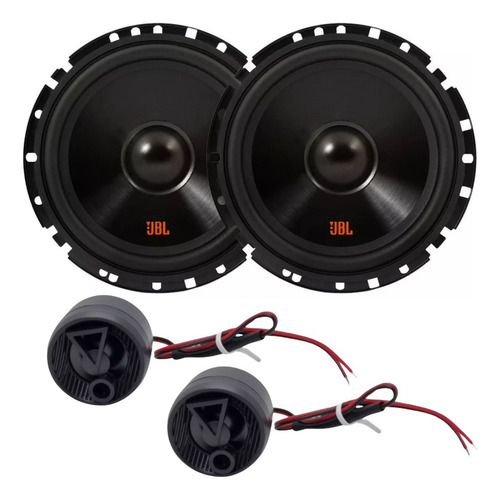 Caixa Jbl Ativa Sw8a-ms + Par Kit 2 Vias 6 110w + Cabo Rca Cor Preto