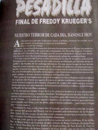 Freddy Kruger El Origen Español Pasta Dura
