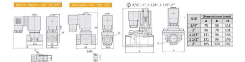 Válvula Solenoide Uso General De Latón G1/2 110vac