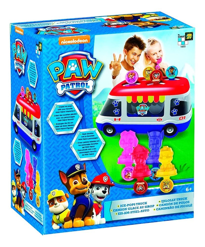 Paw Patrol Juego Camion De Helados De Agua 4 Paletas- El Rey