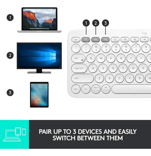 Teclado Bluetooth Logitech Pebble Keys 2 K380s Español Csi