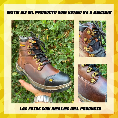 Imagen 2 de 10 de Botas Cat Caterpillar Impermeables + Cinto Y Billetera Stock