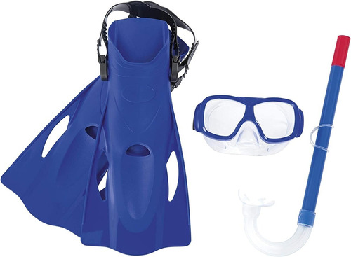 Kit Buceo Niños Antiparra + Snorkel + Patas De Rana Bestway 