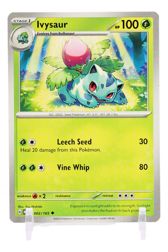Carta Pokemon Ivysaur 002/165 Mew 151 Ivysaur 002/165 Inglés