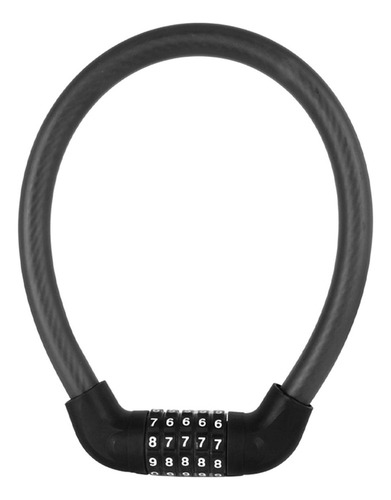 Cable De Bloqueo De Bicicleta Seguro Antirrobo Bloqueo Negro