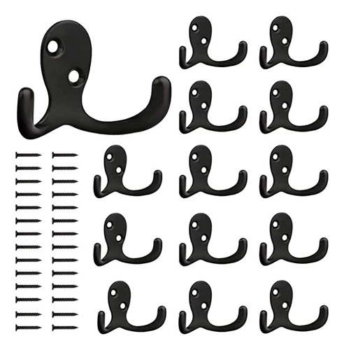 14 Pack Coat Hooks Wall Hooks, , Heavy Duty Wall Mounted Bl.