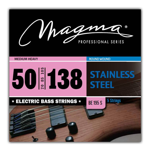 Encordado Magma Bajo 5 Cuerdas S.steel 50-138 M.heavy Be195s