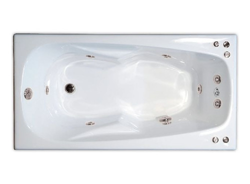 Hidromasaje Jacuzzi Acrílico Blanco Anatomico 180 X 90 8 Jet (6 Laterales + 2 Cervicales) Motor Elektrim 