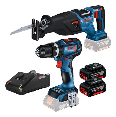 Combo Parafusadeira Furade Serra Sabre Bosch Bateria 18v