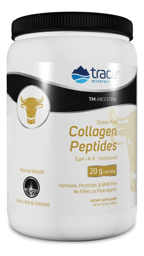 Trace Minerals Colageno Peptidos 20g/porcion 286g Sabor Sin Sabor