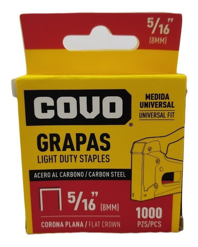 Grapas Tapiceria Corona Plana 6mm 1/4   8mm 5/16  10mm 3/8  