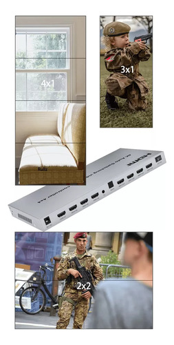 Video Wall Hdmi Com Switch Hdmi 4x4 4k 2 Em 1 Saída Optica