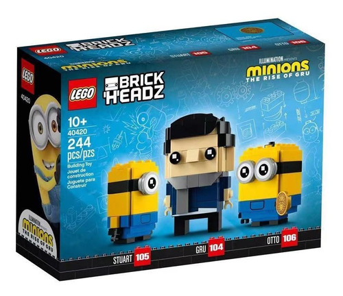 Set Lego Minions Brickheadz Gru, Stuart Y Otto 40420