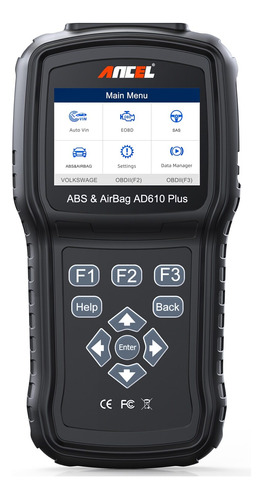 Escáner Automotriz Ancel Ad610 Verification Plus Abs Motor