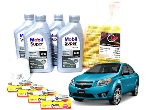 Kit Afinación Chevrolet Aveo 1.5l 2019 Mobil 5w30 Sintético